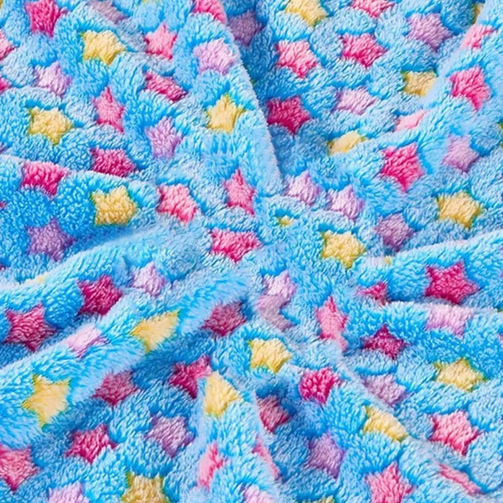 Soft and Fluffy High Quality Pet Blanket Cute Star Print