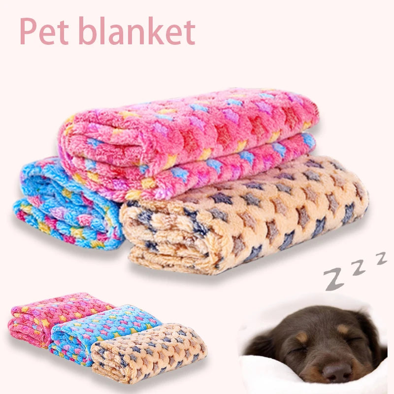 Soft and Fluffy High Quality Pet Blanket Cute Star Print