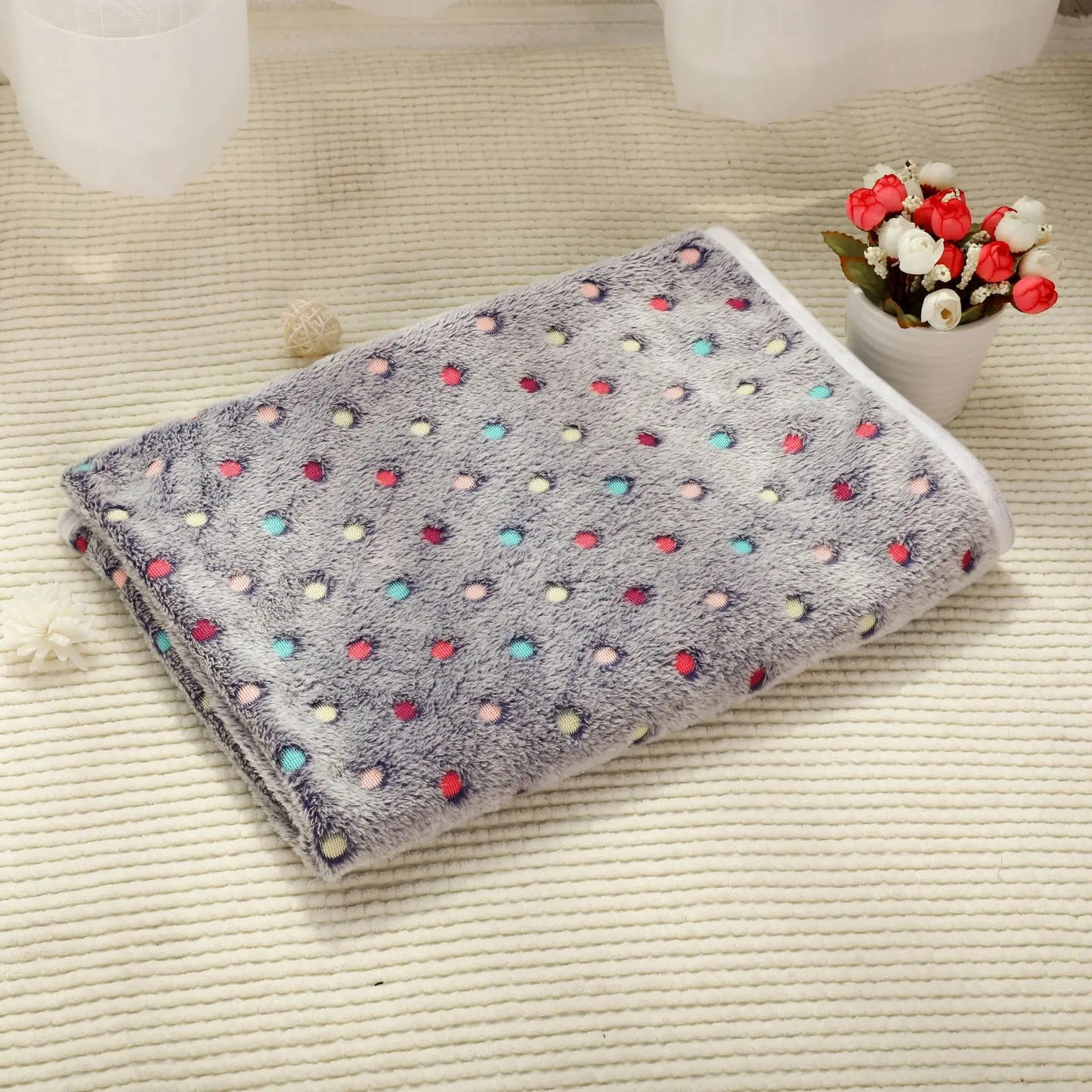 Soft and Fluffy High Quality Pet Blanket Cute Star Print