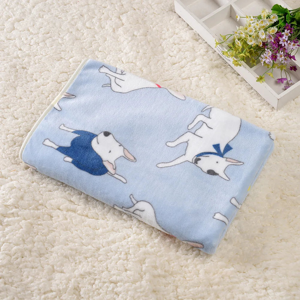 Soft Flannel Dog Bed Blanket