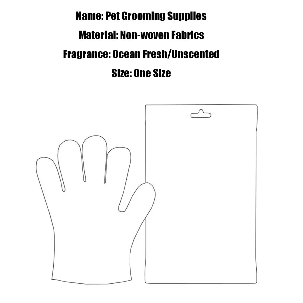 5Pcs/Bag Disposable Pet Cleaning Gloves