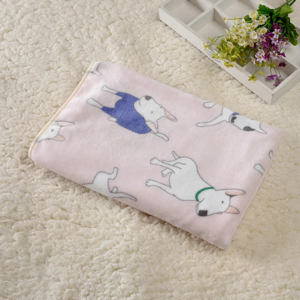 Soft Flannel Dog Bed Blanket