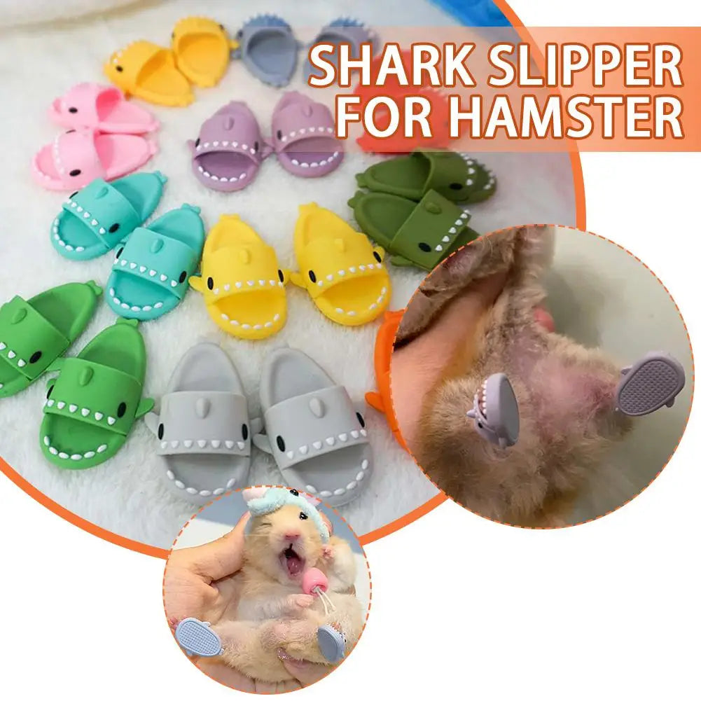 1pair Mini Shark Slipper For Small Pet