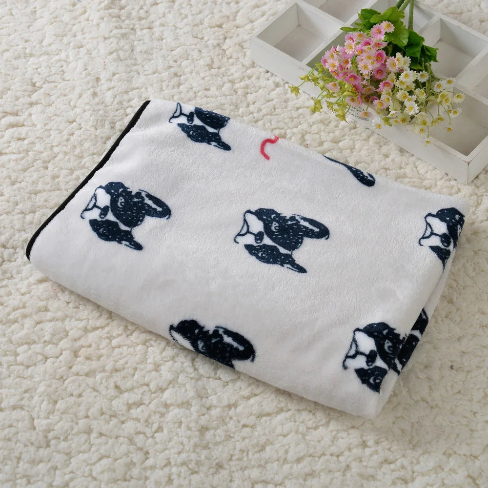 Soft Flannel Dog Bed Blanket