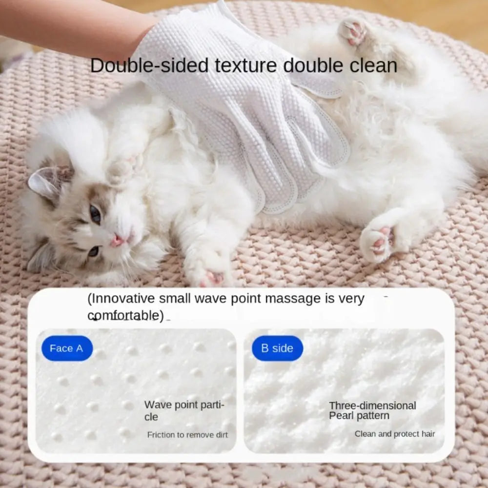 5Pcs/Bag Disposable Pet Cleaning Gloves