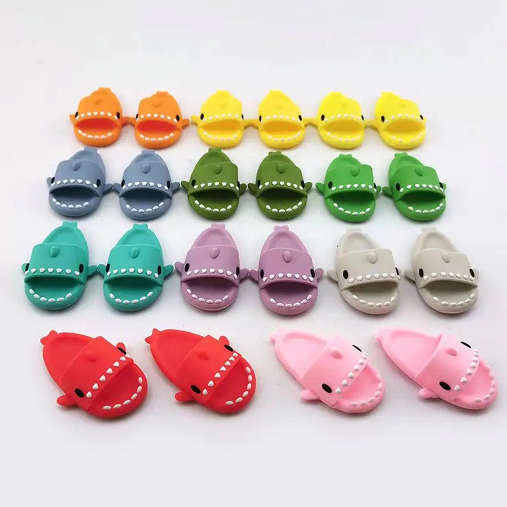 1pair Mini Shark Slipper For Small Pet