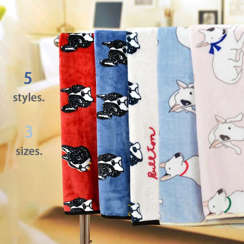 Soft Flannel Dog Bed Blanket