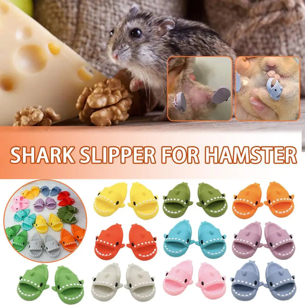 1pair Mini Shark Slipper For Small Pet