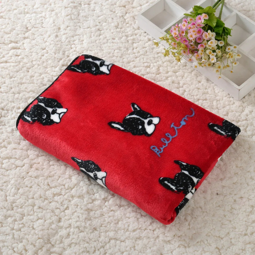 Soft Flannel Dog Bed Blanket