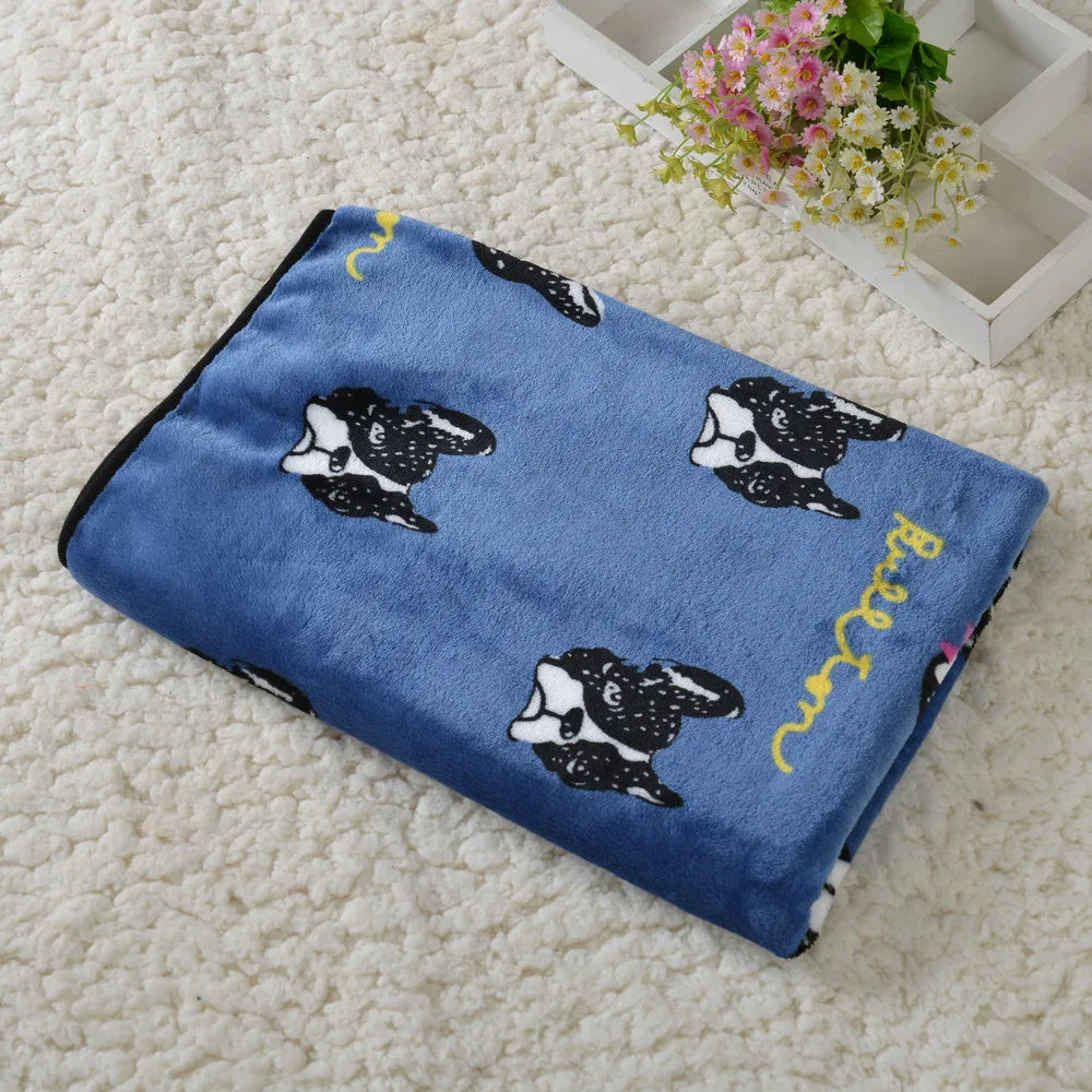 Soft Flannel Dog Bed Blanket